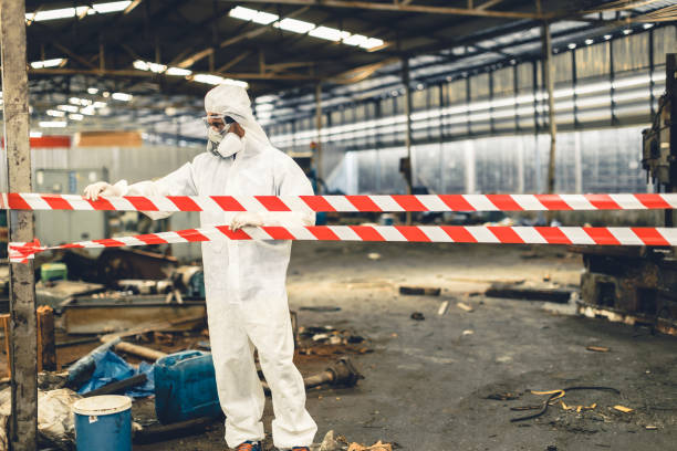 Professional Biohazard Cleanup technician working in Monroe, MI